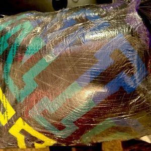 Gorgeous hard to find rainbow print sherpa blanket